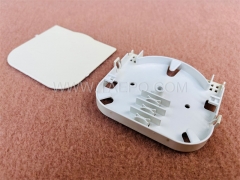 Fiber splice tray, 6 fibers, plastic