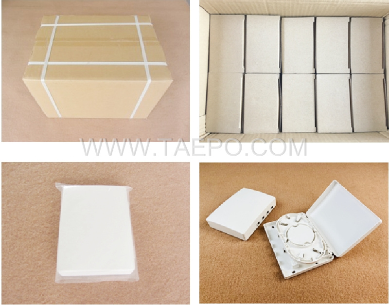 Packing pictures for Fiber termination box (FTB), indoor, SC, 4 fibers, plastic housing, flip cover