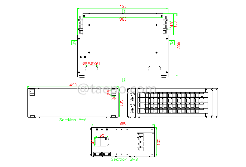 Drawing for Rack mounted ODF, 19