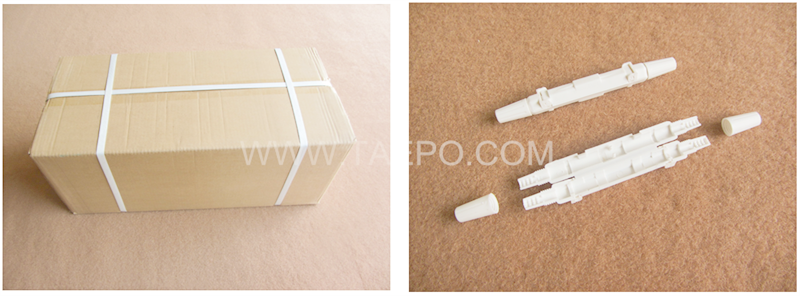 Packing pictures for Drop cable splice box, 1 inlet 1 oulet