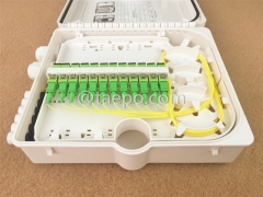 Fiber distribution box (FDB), outdoor, SC, 12 fibers, plastic housing