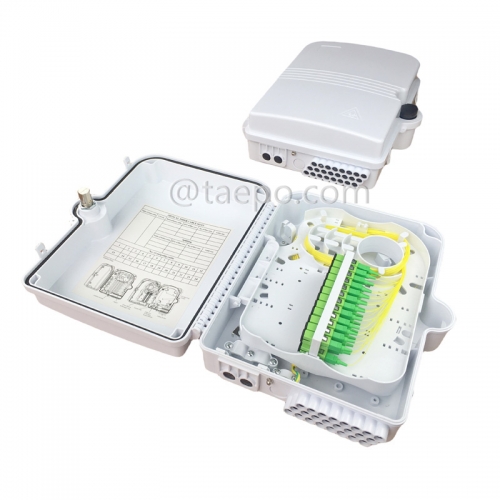 Fiber distribution box (FDB), outdoor, SC, 24 fibers, plastic housing