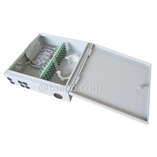 Fiber distribution box (FDB), outdoor, SC, 48 fibers, with replaceable patch panels, cold rolling steel housing with powder coating