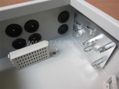 Fiber distribution box (FDB), outdoor, SC, 48 fibers, with replaceable patch panels, cold rolling steel housing with powder coating