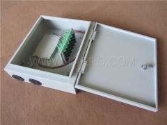 Fiber distribution box (FDB), outdoor, SC, 24 fibers, with replaceable patch panels, cold rolling steel housing with powder coating