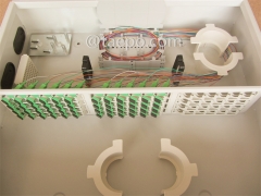 Fiber distribution box (FDB), outdoor, SC, 72 fibers, with replaceable patch panels, cold rolling steel housing with powder coating