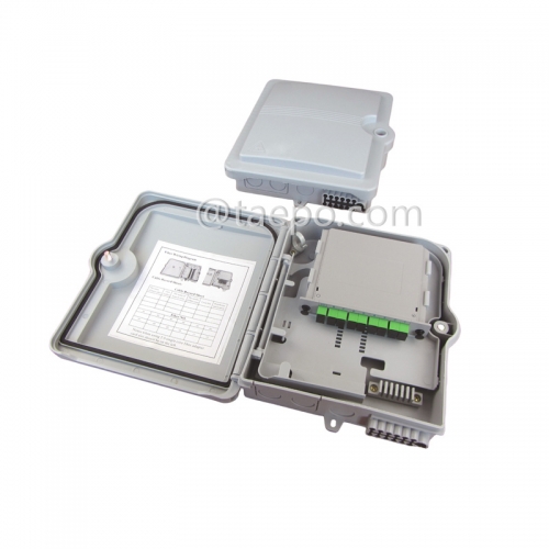 Fiber splitter box (FSB), outdoor, SC, 8 fibers, plastic housing