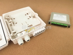 Fiber splitter box (FSB), outdoor, SC, 8 fibers, plastic housing