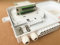 Fiber splitter box (FSB), outdoor, SC, 16 fibers, plastic housing