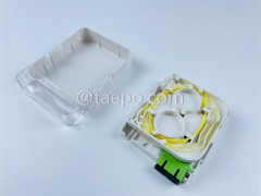 Fiber termination box (FTB), indoor, SC, 2 fibers, plastic housing