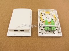 Fiber termination box (FTB), indoor, SC, 2 fibers, plastic housing
