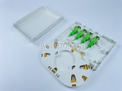 Fiber termination box (FTB), indoor, SC, 4 fibers, plastic housing