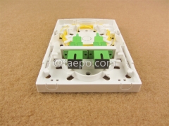 Fiber termination box (FTB), indoor, SC, 2 fibers, plastic housing