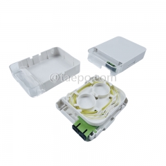 Fiber termination box (FTB), indoor, SC, 2 fibers, plastic housing