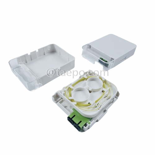 Fiber termination box (FTB), indoor, SC, 2 fibers, plastic housing