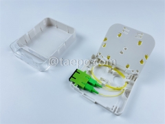 Fiber termination box (FTB), indoor, SC, 2 fibers, plastic housing