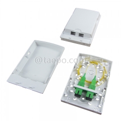 Fiber termination box (FTB), indoor, SC, 2 fibers, plastic housing