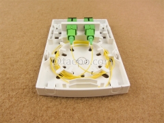 Fiber termination box (FTB), indoor, SC, 2 fibers, plastic housing