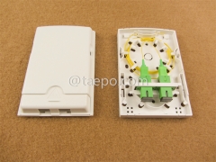 Fiber termination box (FTB), indoor, SC, 2 fibers, plastic housing