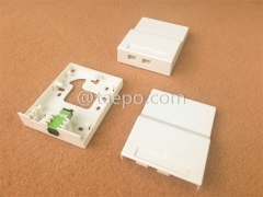 Fiber termination box (FTB), indoor, SC, 2 fibers, plastic housing