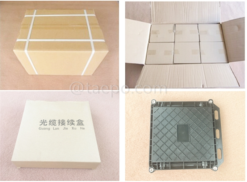 Packing pictures for Fiber optic splice closure (FOSC), horizontal type, mechanical sealing, 12 fibers, max 24 bunchy fibers