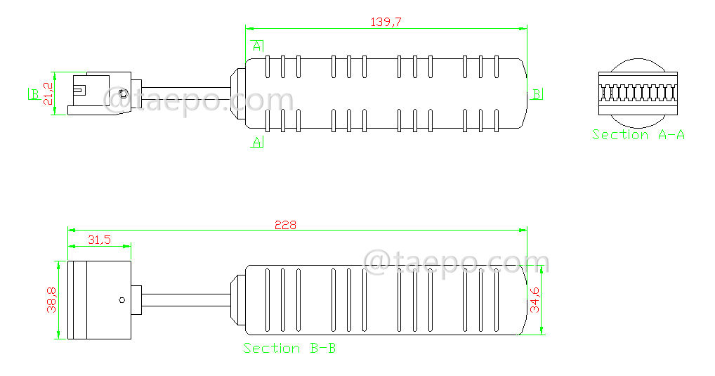 Schematic Diagrams for 5 pairs 110 hand punch down tool