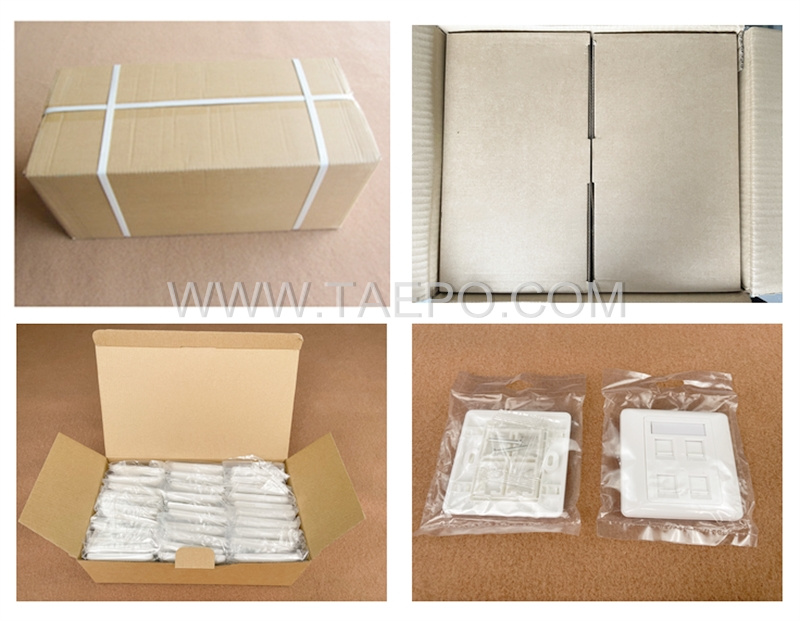 Packing pictures for 4-port faceplate, 86x86mm, AP style
