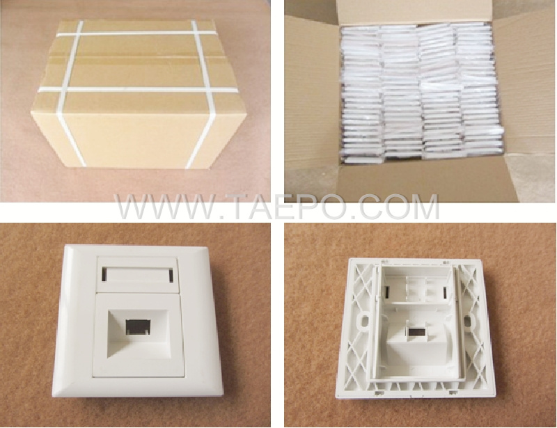 Packing pictures for Fiber optic faceplate, simplex, SC, 86x86mm