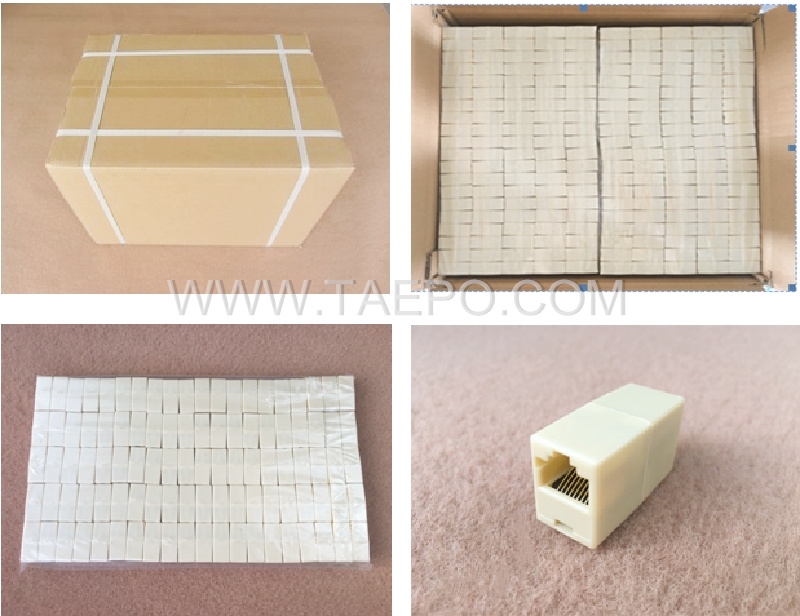 Packing Picture for180 degree RJ45 to RJ45 UTP 8P8C CAT5E Inline coupler