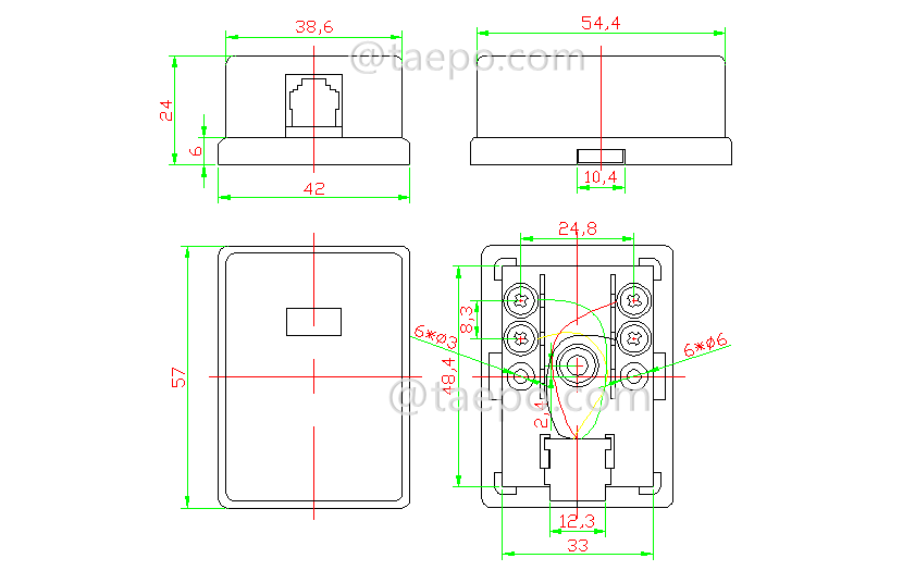 Schematic Diagrams for 1 port  connection box