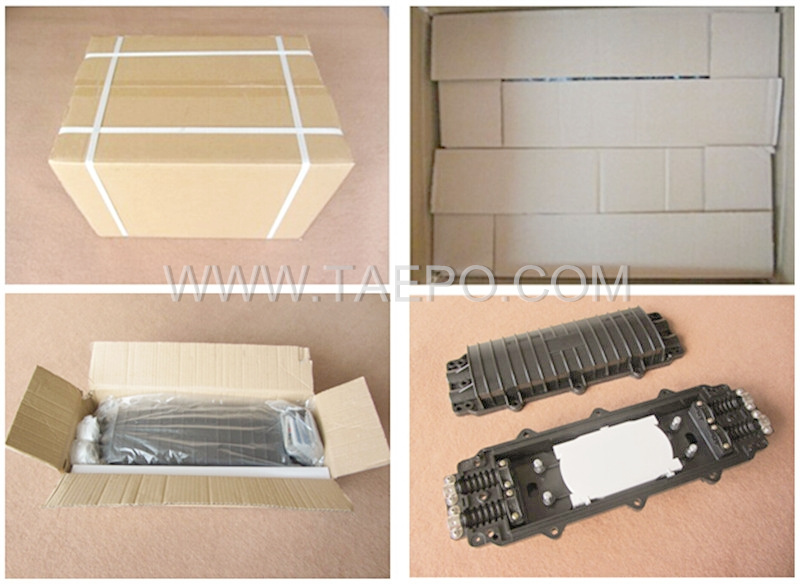 Packing pictures for Fiber optic splice closure (FOSC), horizontal type, mechanical sealing, 24 fibers