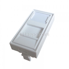 1-port faceplate insert, 22.5x45mm, French style, without keystone jack