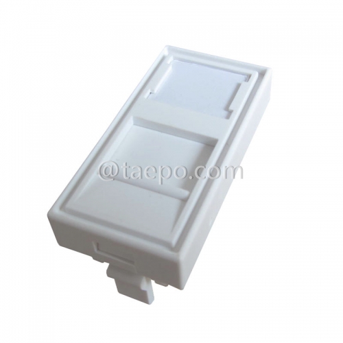 1-port faceplate insert, 22.5x45mm, French style, without keystone jack