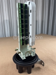 Fiber optic splice closure (FOSC), vertical type, heat shrink sealing, SC/APC 36 fibers