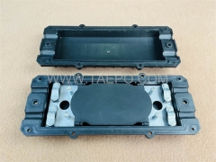 Fiber optic splice closure (FOSC), horizontal type, mechanical sealing, 12 fibers, max 24 bunchy fibers