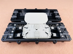 Fiber optic splice closure (FOSC), horizontal flip type, mechanical sealing, 12 fibers, max 48 bunchy fibers