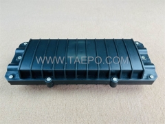Fiber optic splice closure (FOSC), horizontal type, mechanical sealing, 12 fibers, max 24 bunchy fibers