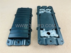 Fiber optic splice closure (FOSC), horizontal type, mechanical sealing, 12 fibers, max 24 bunchy fibers