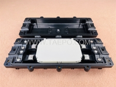 Fiber optic splice closure (FOSC), horizontal flip type, mechanical sealing, 12 fibers, max 48 bunchy fibers