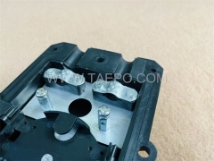 Fiber optic splice closure (FOSC), horizontal type, mechanical sealing, 12 fibers, max 24 bunchy fibers