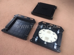 Fiber optic splice closure (FOSC), horizontal type, mechanical sealing, 12 fibers, max 24 bunchy fibers