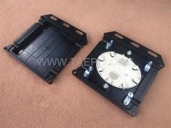 Fiber optic splice closure (FOSC), horizontal type, mechanical sealing, 12 fibers, max 24 bunchy fibers