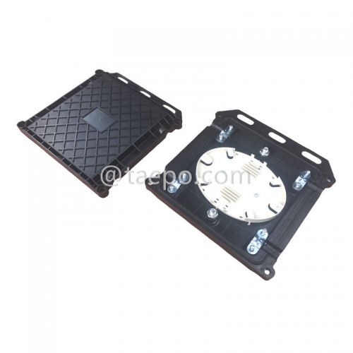 Fiber optic splice closure (FOSC), horizontal type, mechanical sealing, 12 fibers, max 24 bunchy fibers