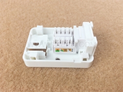 1-port surface box, CAT5E, RJ45, 8P8C, UTP, 65x48x27mm, AP style