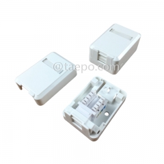 1-port surface box, CAT5E, RJ45, 8P8C, UTP, 65x48x27mm, AP style