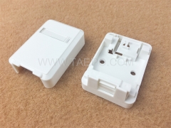 1-port surface box, CAT5E, RJ45, 8P8C, UTP, 65x48x27mm, AP style