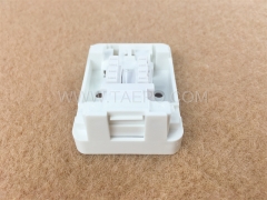 1-port surface box, CAT5E, RJ45, 8P8C, UTP, 65x48x27mm, AP style