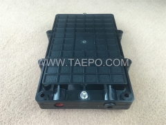 Fiber optic splice closure (FOSC), horizontal type, mechanical sealing, 12 fibers, max 24 bunchy fibers