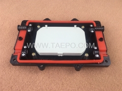 Fiber optic splice closure (FOSC), horizontal type, mechanical sealing, 12 fibers, max 24 bunchy fibers