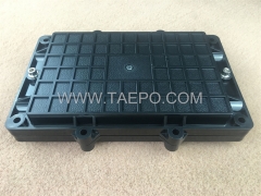 Fiber optic splice closure (FOSC), horizontal type, mechanical sealing, 12 fibers, max 24 bunchy fibers